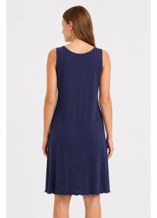 Navy blue Cherry sleeveless nightdress with daisy print