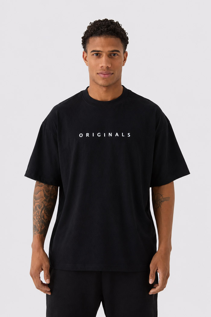Cotton4all Oversized Men's T-Shirt TRUTH 26-431 Black