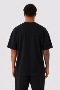 Cotton4all black oversized men's T-shirt TRUTH