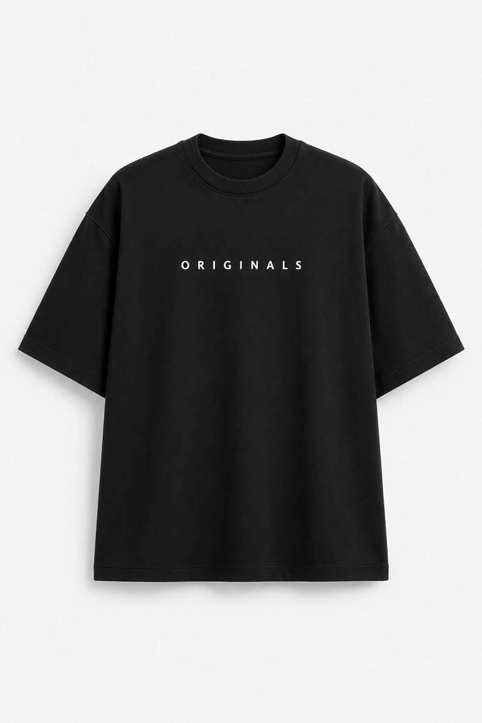 Cotton4all black oversized men's T-shirt TRUTH