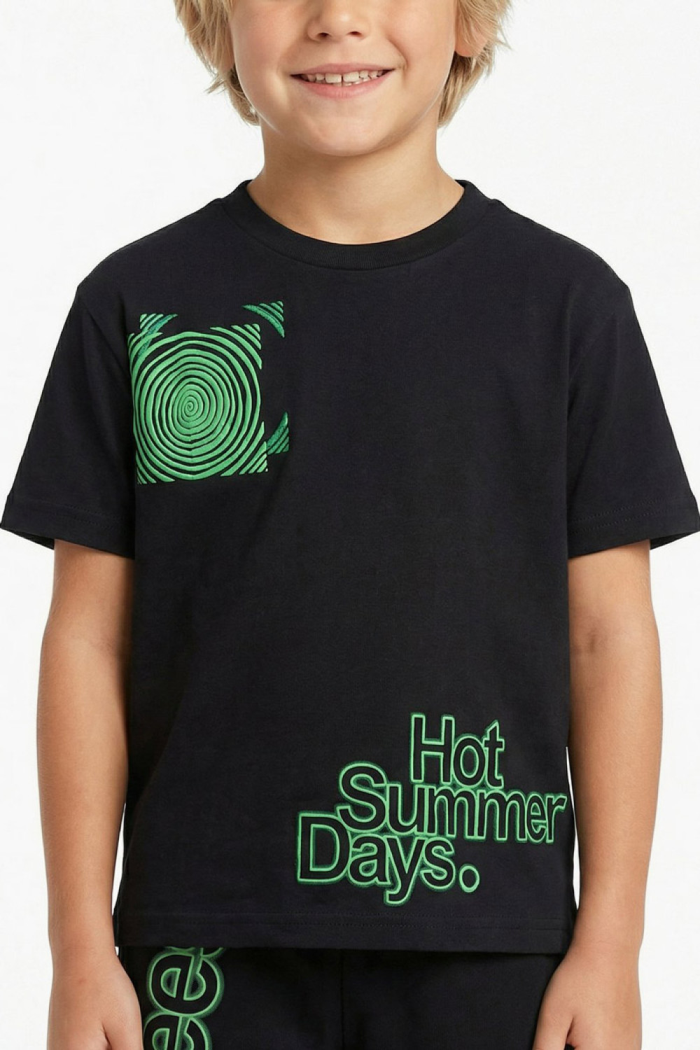 TRAX boys' black summer set
