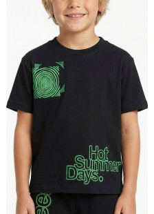 TRAX boys' black summer set