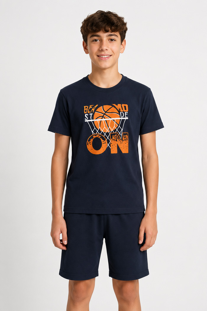 Pretty Baby Boys' Summer Pyjamas 63069 – Navy