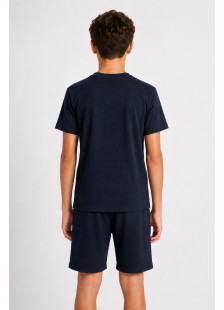 Pretty Baby boys' navy summer pyjamas with basketball print