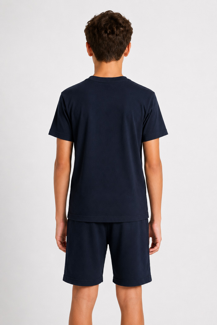 Pretty Baby boys' navy summer pyjamas with basketball print