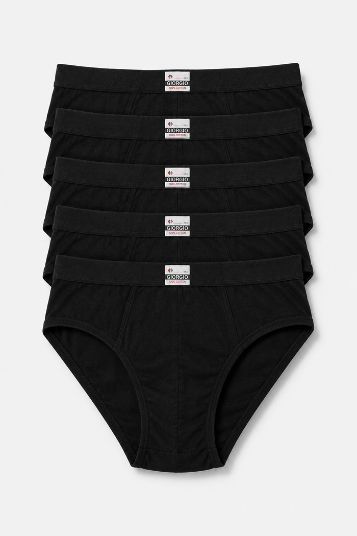 GIORGIO Men's Cotton Briefs 5-Pack 920-5