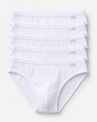 LORD Men's Briefs with Fine Elastic Waistband 160-357-5 – 5 Pack