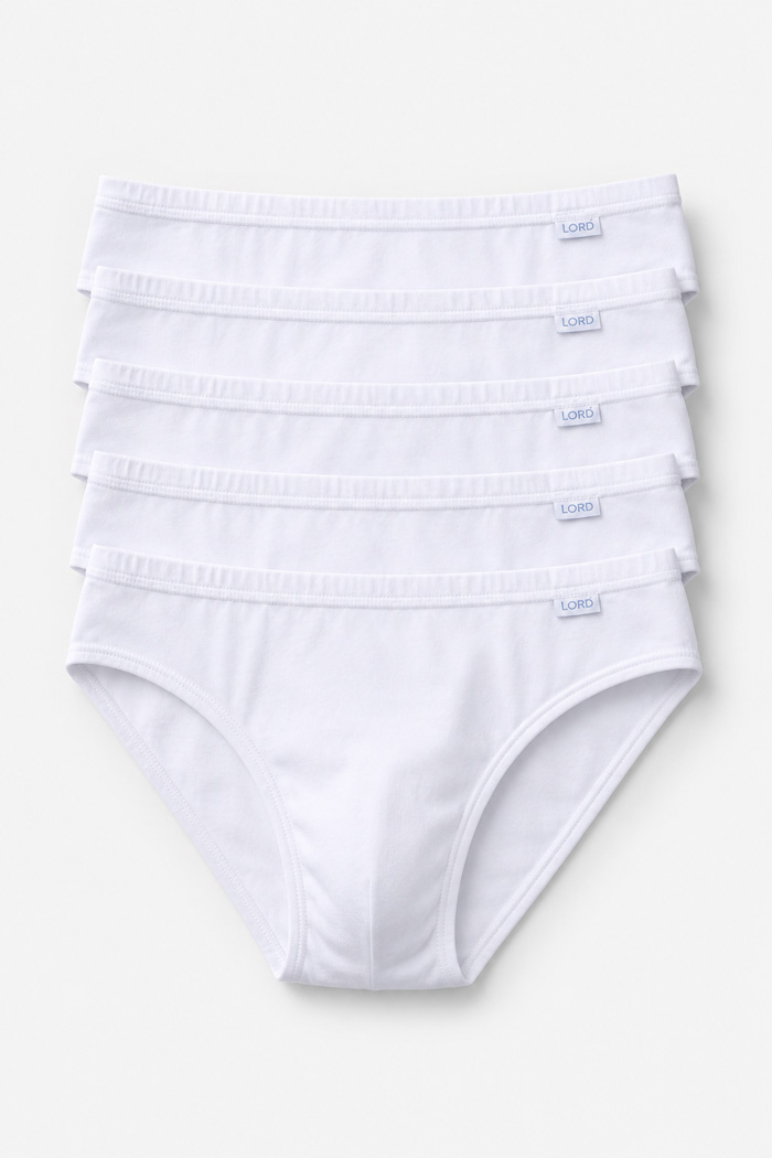 LORD Men's Briefs with Fine Elastic Waistband 160-357-5 – 5 Pack