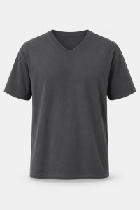 BODY MOVE plain short-sleeved V-neck T-shirt