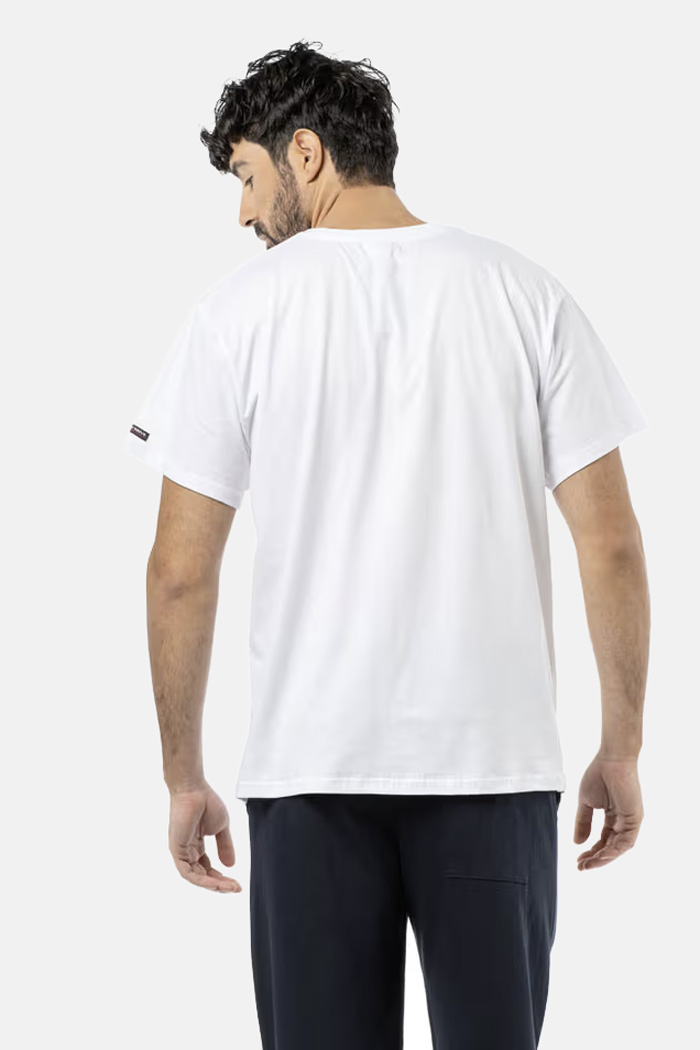 BODY MOVE plain short-sleeved V-neck T-shirt