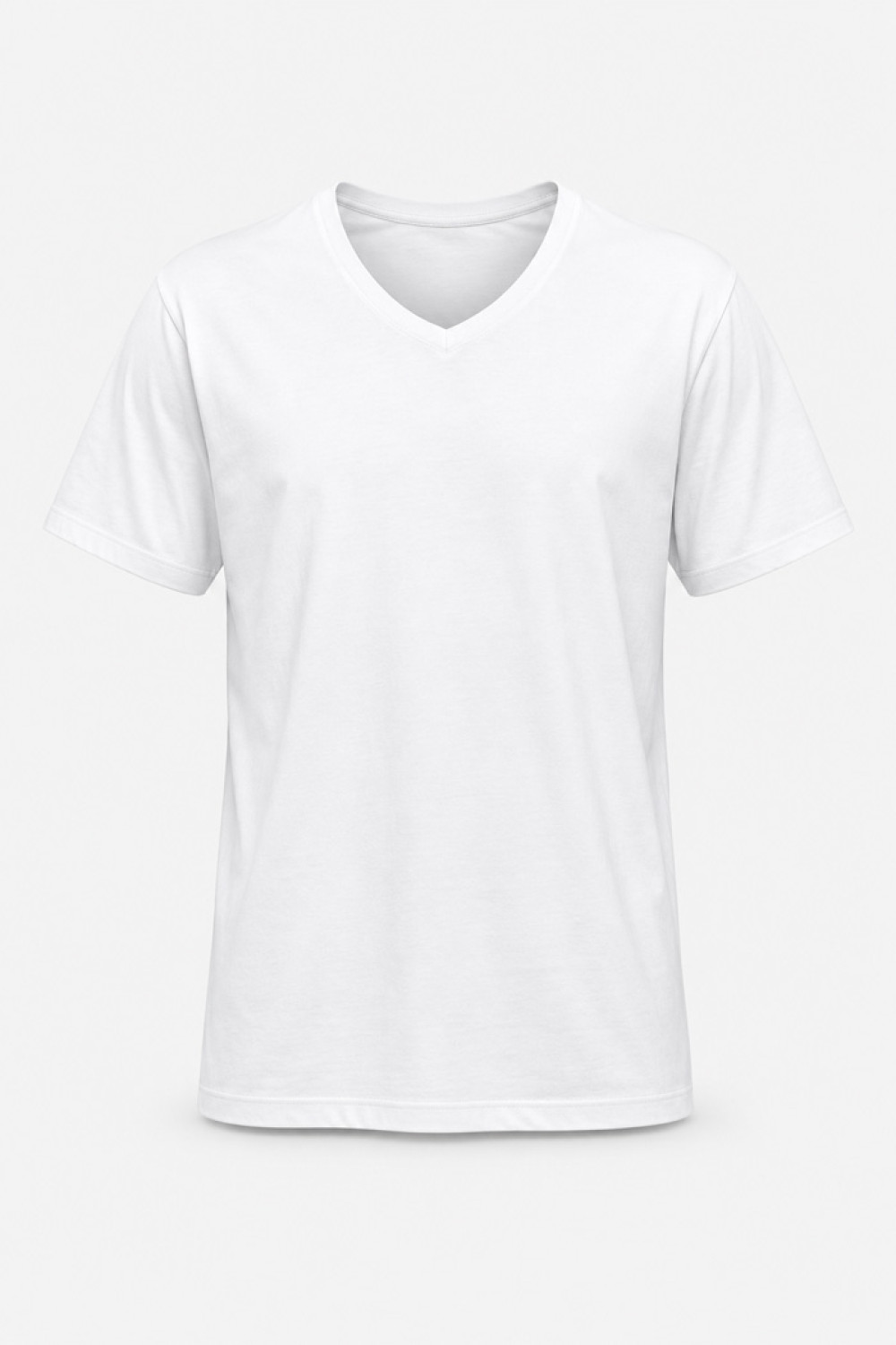 BODY MOVE plain short-sleeved V-neck T-shirt