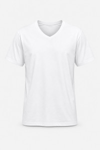 BODY MOVE plain short-sleeved V-neck T-shirt