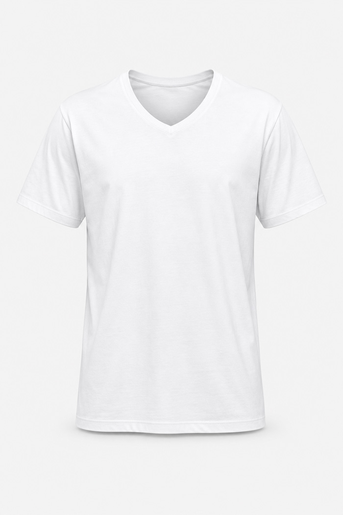 BODY MOVE plain short-sleeved V-neck T-shirt