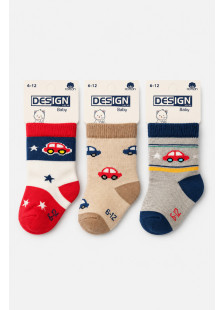 Design socks baby boy socks with car and star designs