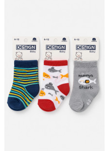 Design socks baby boy socks with car and star designs