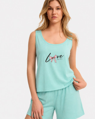 CHERRY LOVE Summer Pyjama Set with Bermuda Shorts CH-6033