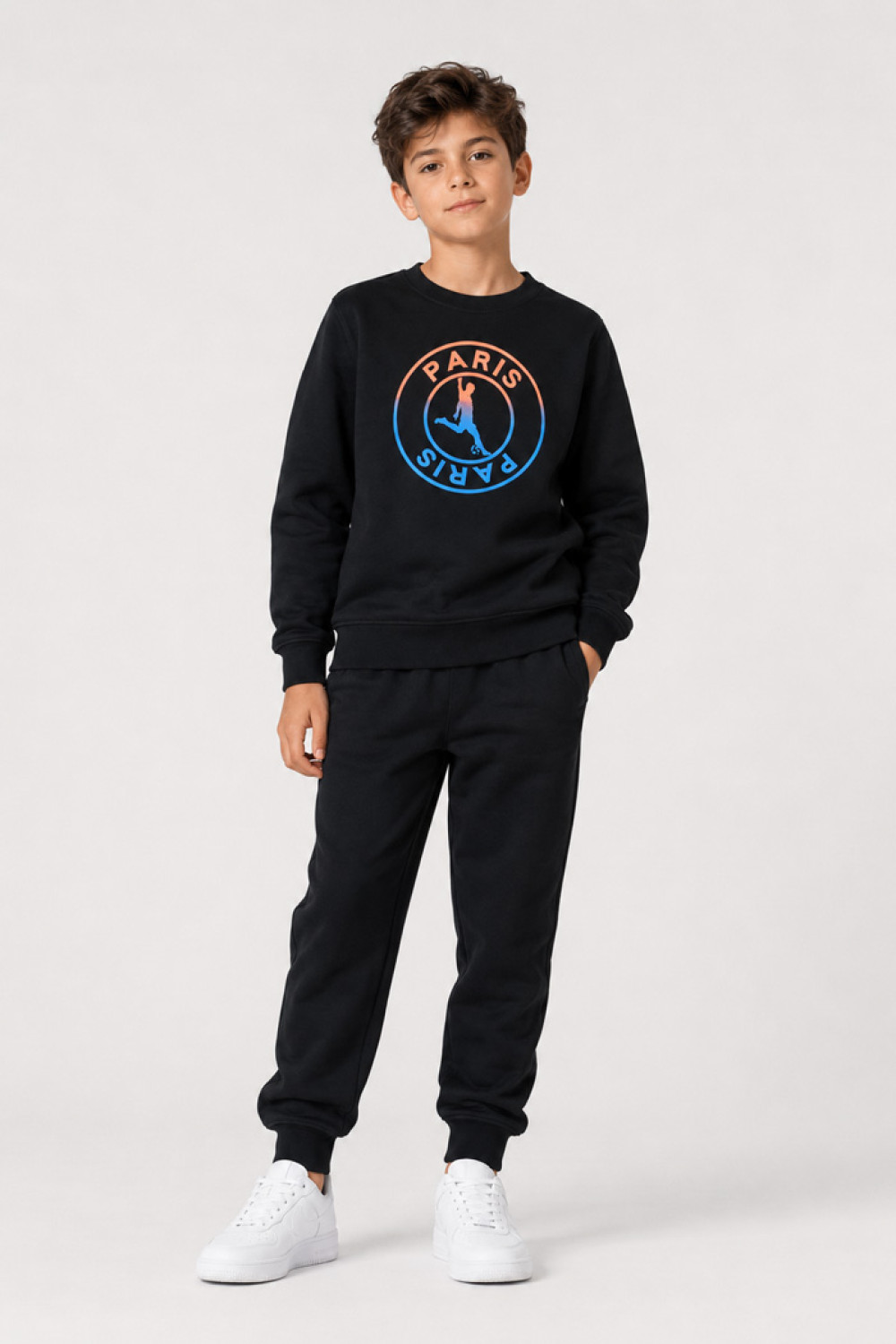 TRAX PARIS 50827 black boys’ tracksuit set