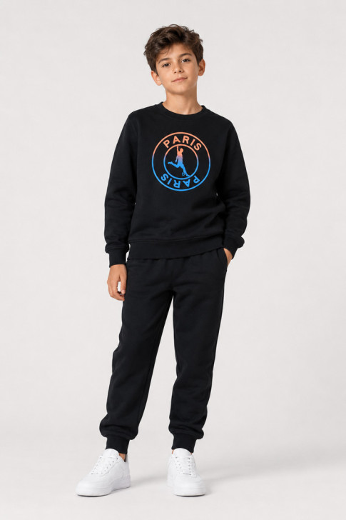 TRAX PARIS Boys’ Winter Tracksuit Set 50827 Black