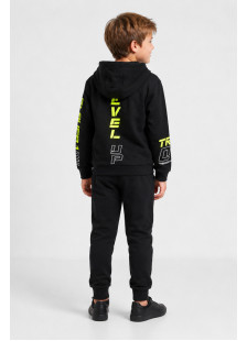 TRAX Player 50805 black boys' tracksuit set with neon prints