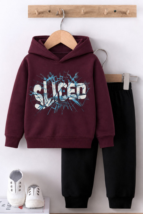 TRAX Sliced Teen Tracksuit Set 50808 – Burgundy