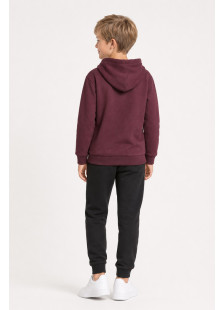 TRAX teen tracksuit set with burgundy hooded sweatshirt and black sweatpants
