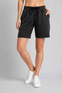 Schwarze BODY MOVE Damen-Bermudashorts 1481-BL