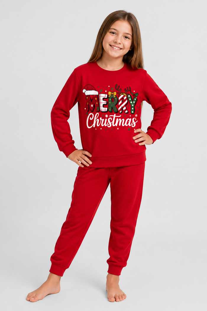 TRAX Girls' Red Christmas Pyjamas 50695