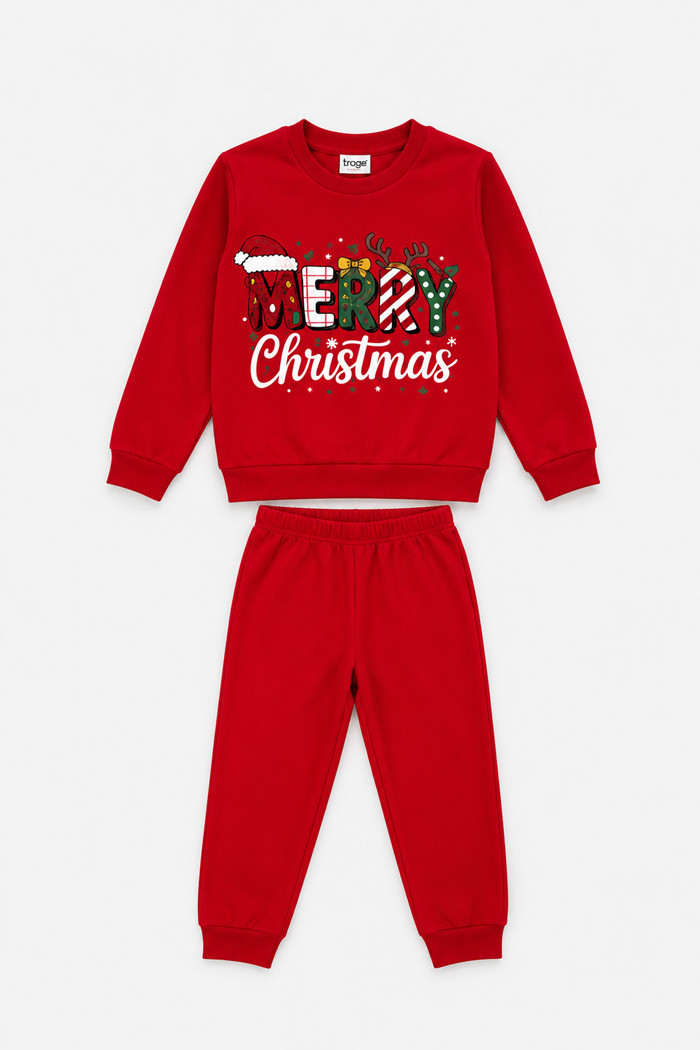 TRAX girls' red Christmas pyjama set 50695