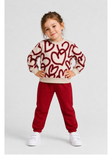 TRAX girls' ecru tracksuit set 50731