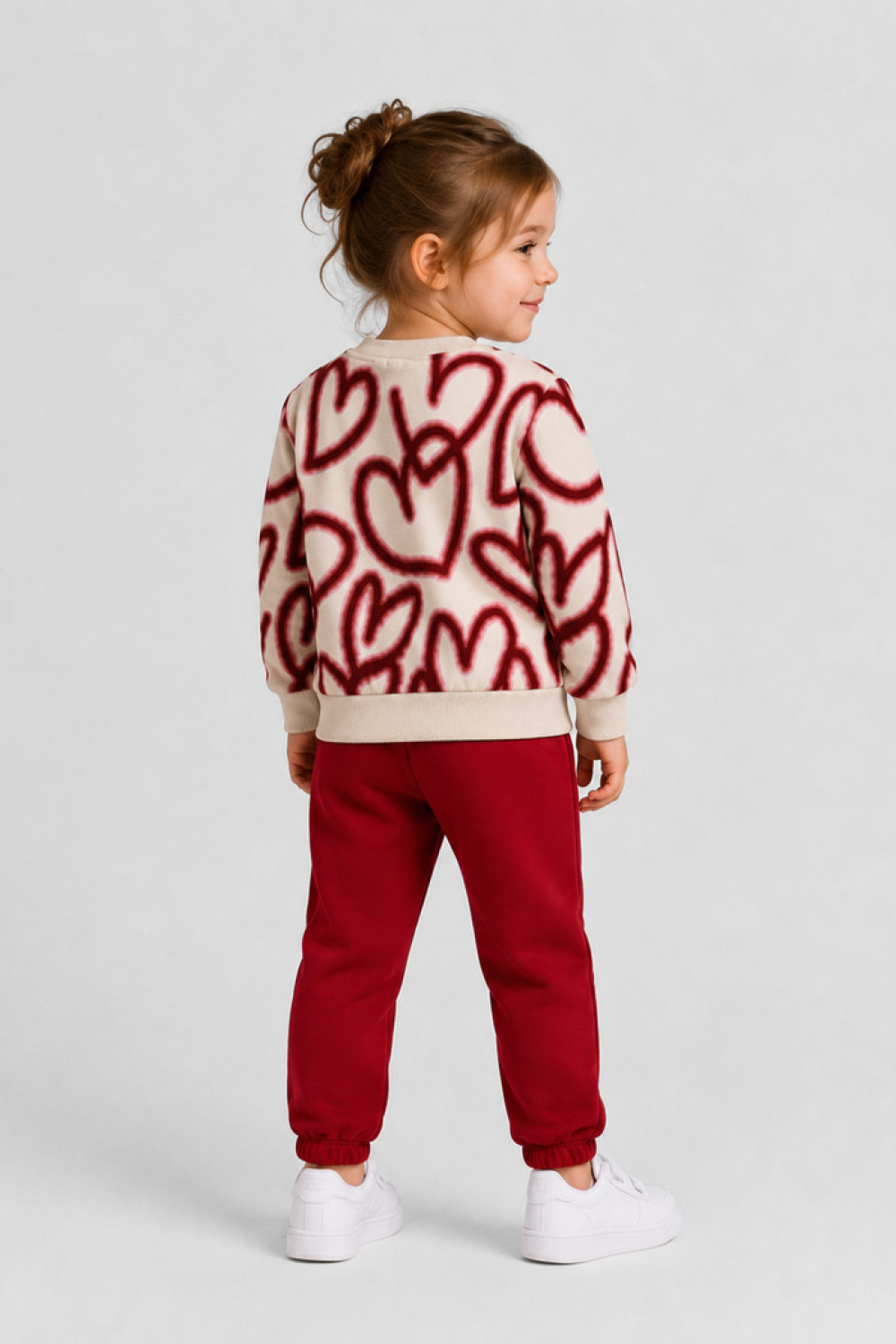 TRAX girls' ecru tracksuit set 50731