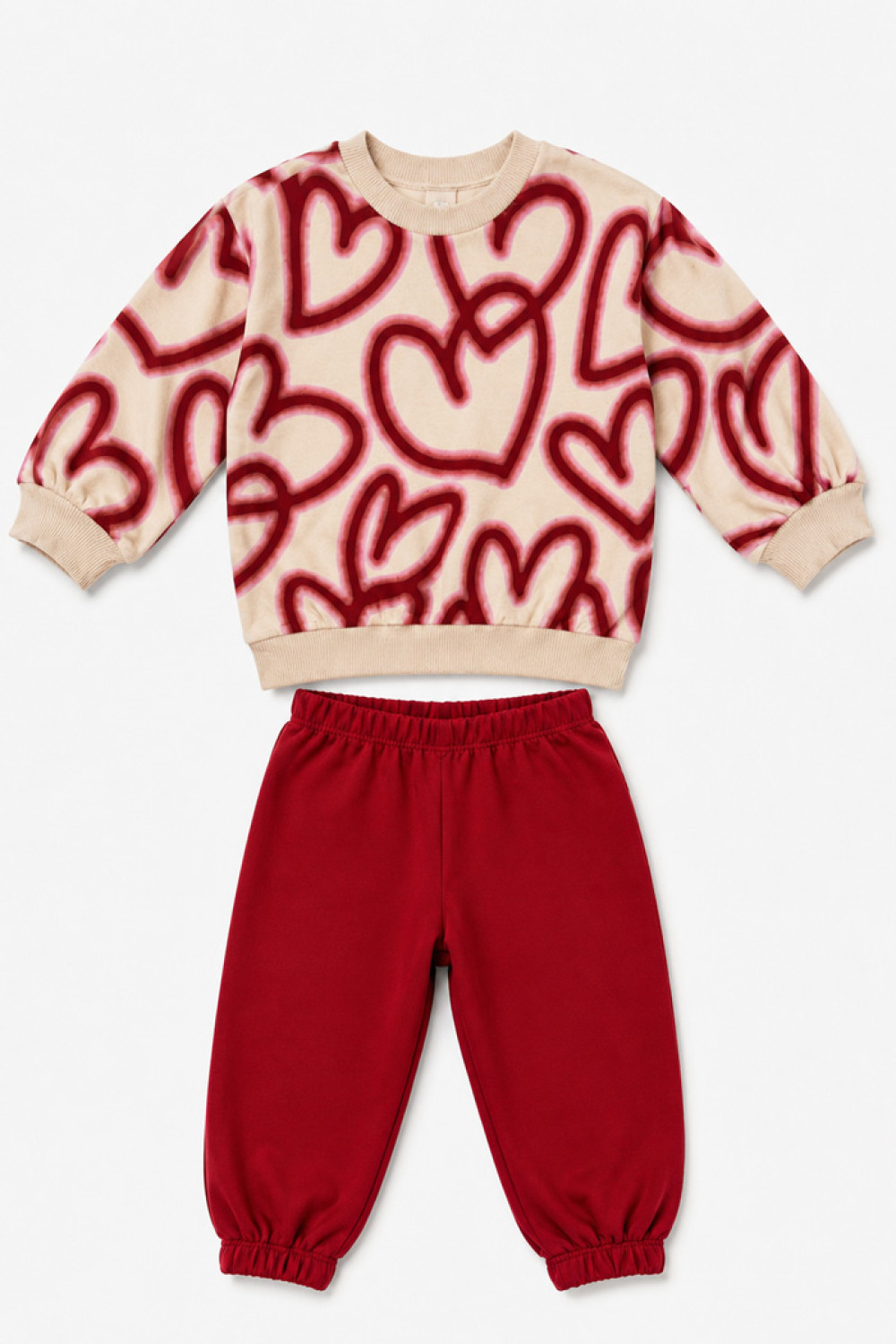 TRAX girls' ecru tracksuit set 50731