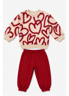 TRAX girls' ecru tracksuit set 50731