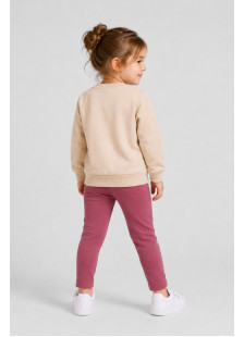 TRAX girls' ecru top and leggings set 50705