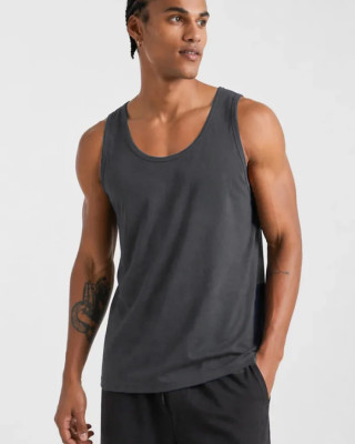 BODY MOVE Solid Sleeveless Top Graphite BM257-GRAPHIT-MONO