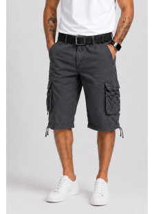 X-FEEL men's charcoal cargo shorts X-2265-4-3