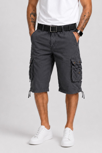 X-FEEL Men's Charcoal Cargo Shorts X-2265-4-3