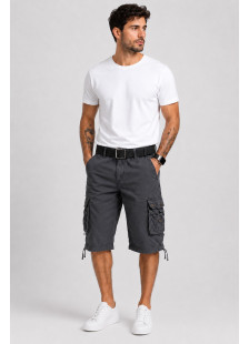 X-FEEL men's charcoal cargo shorts X-2265-4-3