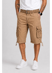 X-FEEL men's beige cargo shorts with pockets