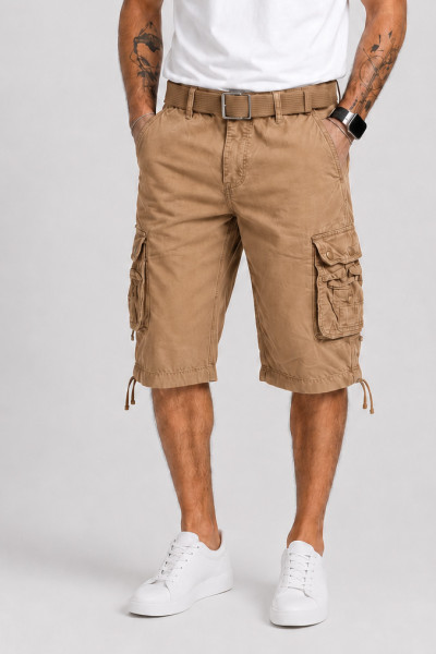 X-FEEL Men's Beige Cargo Shorts X-2265-4-4