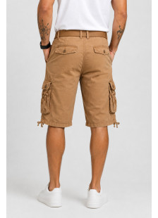 X-FEEL men's beige cargo shorts with pockets