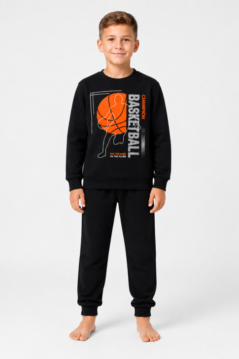 TRAX Boys' Basketball Pyjama Set Black 50890