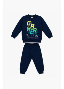 Navy TRAX boys' gamer print pyjama set