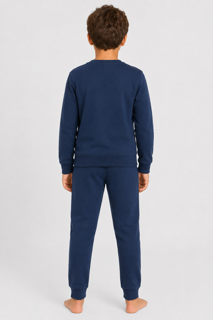 TRAX boys' navy Christmas pyjama set with football print 50894