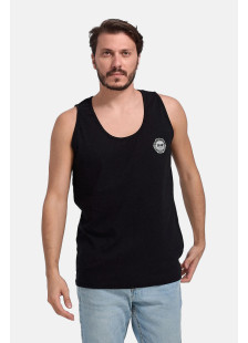 BODY MOVE black sleeveless top with logo BM257-BLACK-LOGO