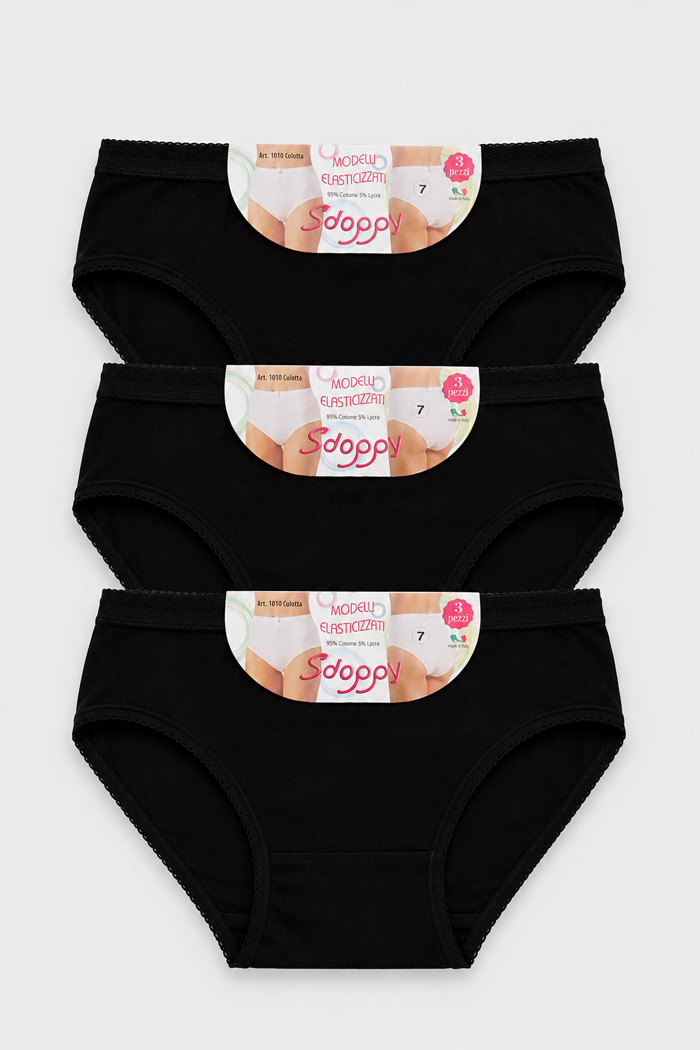 POWER FLOWER women's cotton briefs 3-pack multicolour SDOPPY