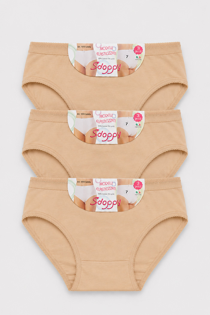 POWER FLOWER women's cotton briefs 3-pack multicolour SDOPPY