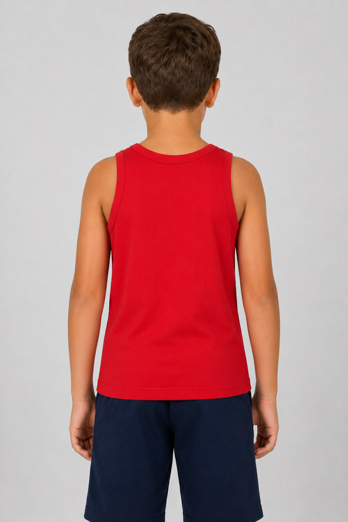 NINA CLUB red kids' sleeveless undershirt NINA-51-ΚΟΚ
