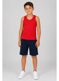 NINA CLUB red kids' sleeveless undershirt NINA-51-ΚΟΚ