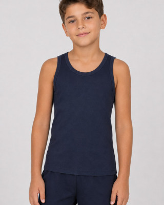 NINA CLUB Kids' Navy Sleeveless Undershirt NINA-51-MPLE
