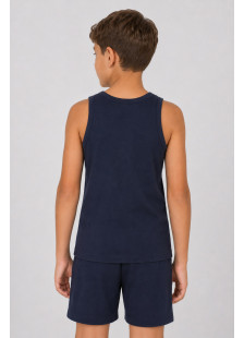 NINA CLUB navy kids' sleeveless undershirt NINA-51-MPLE